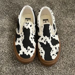Cow print vans.